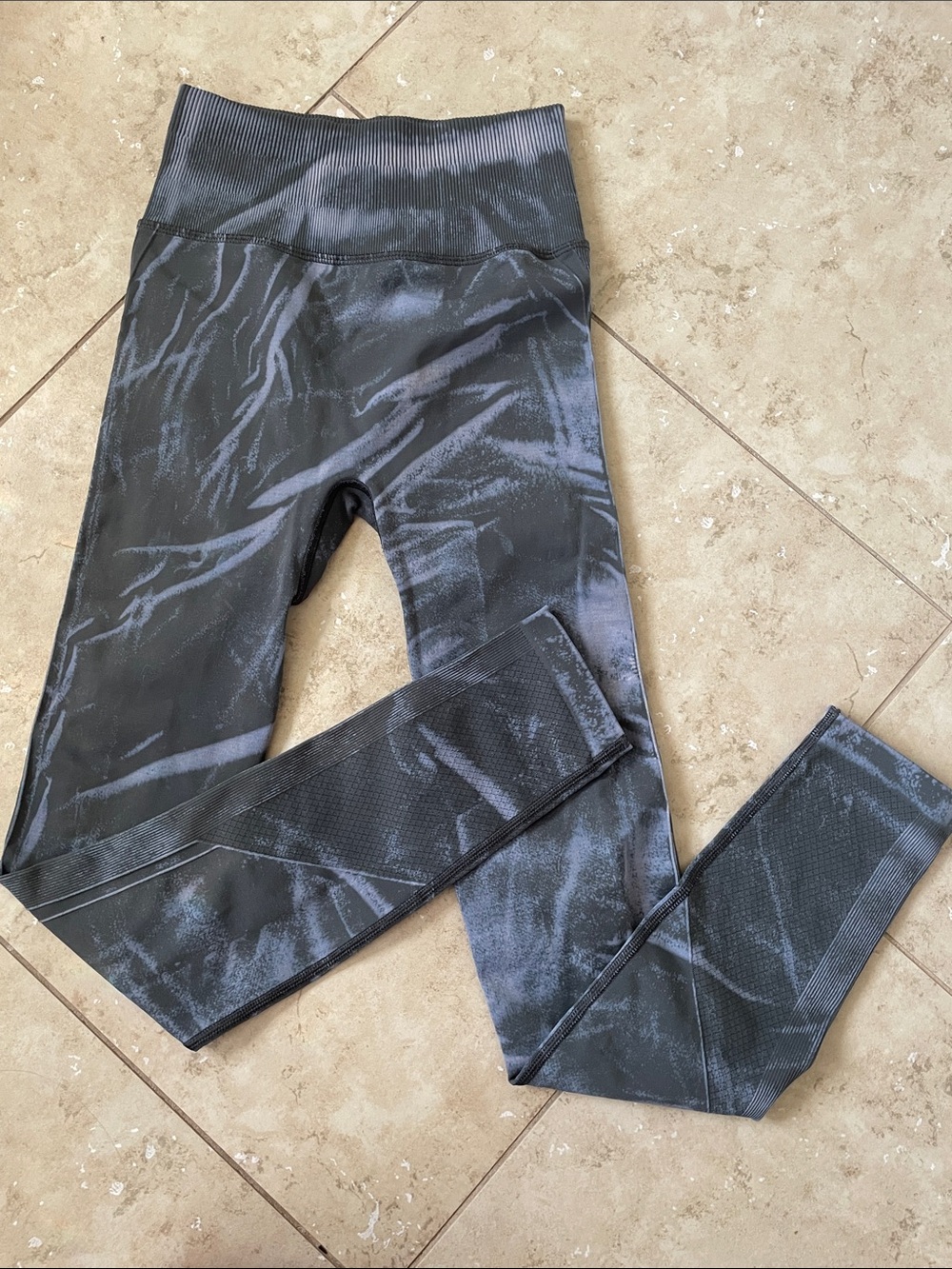 lululemon athletica Black Marble Print Leggings
